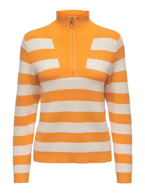 ONLY Pullover 'KATIA'  lyseorange / hvid