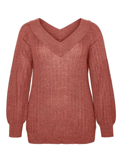 Vero Moda Curve Pullover 'NEW LEX SUN'  rustrød