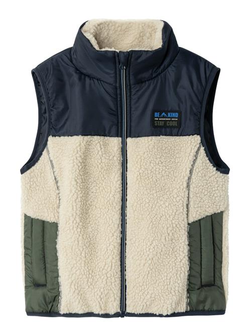 NAME IT Vest 'Mall'  ecru / safir / oliven