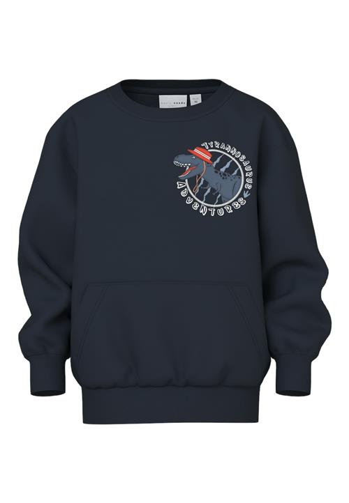 NAME IT Sweatshirt 'NMMVUGO'  natblå / safir / rød / hvid