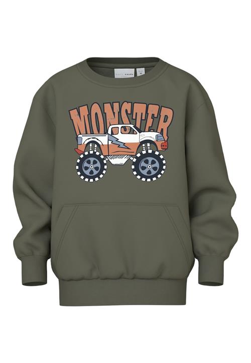 NAME IT Sweatshirt 'NMMVUGO'  lyseblå / khaki / orange / hvid