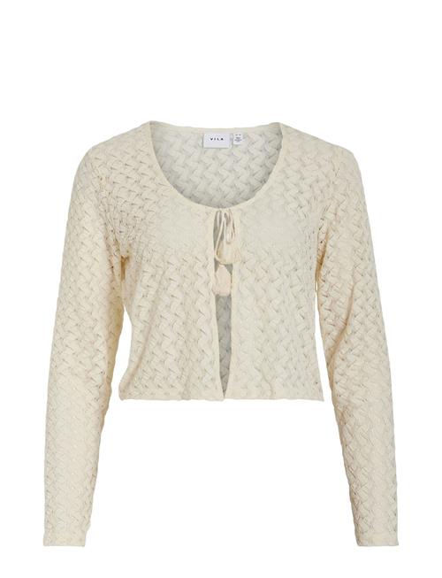 Se Vila Visolira O-Neck L/S Cardigan Vila Beige ved Booztlet