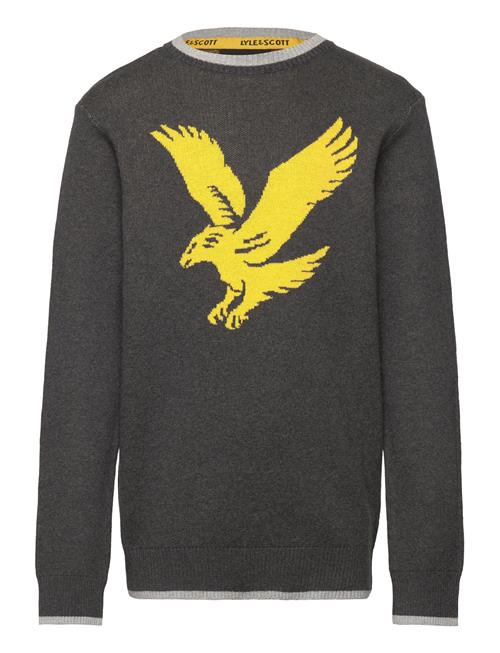 Eagle Intarsia Jumper Lyle & Scott Grey