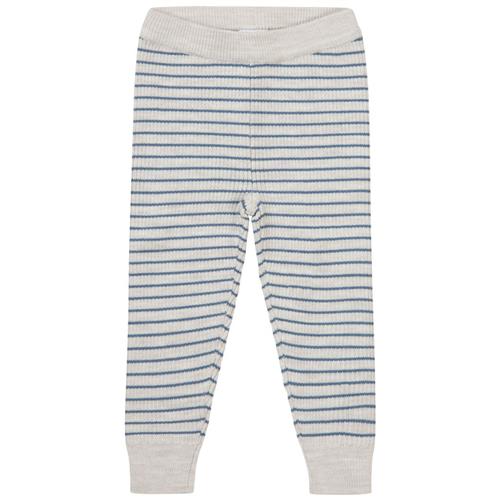 Flöss Flye Stribede Strikkede Leggings Oat Melange/Stone | Beige | 62 cm