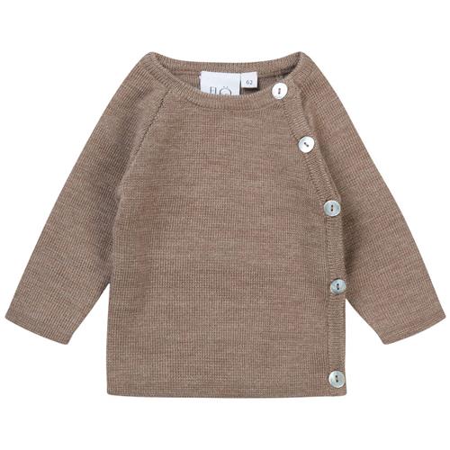 Se Flöss Kaya Strikket Trøje Ash Melange | Beige | 68 cm ved Babyshop