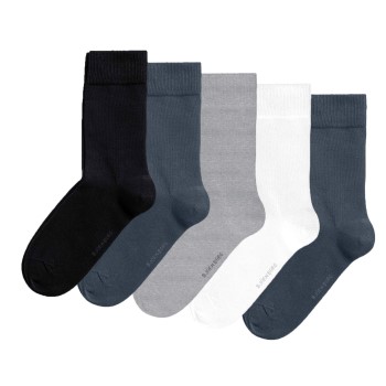 Björn Borg Strømper 5P Essential Ankle Sock Blå/Grå Str 41/45 Herre