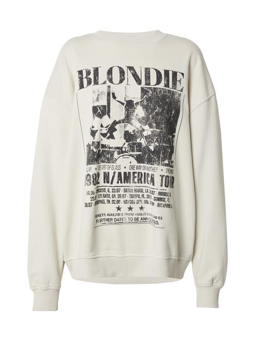 TOPSHOP Sweatshirt 'Graphic License Blondie'  ecru / antracit / sort