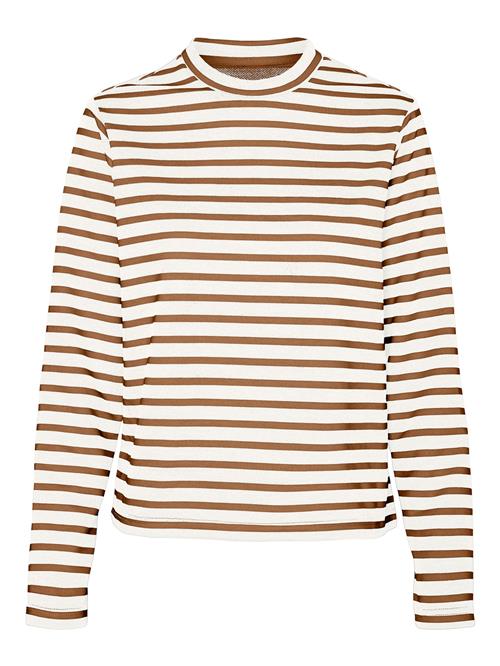 VERO MODA Shirts 'MATHILDE'  brun / hvid