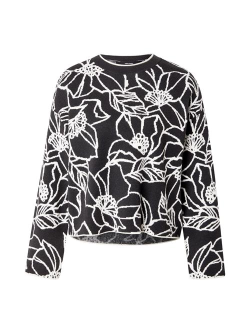 Se VERO MODA Pullover 'VMNEW FLORA'  sort / hvid ved About You