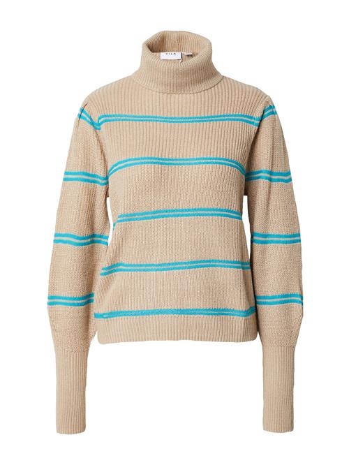 Se VILA Pullover 'LOU'  mørkebeige / aqua ved About You