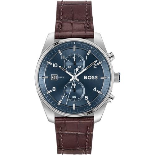 Se Boss Acc - Boss Skytraveller 44mm Quartz urværk ved Kaufmann