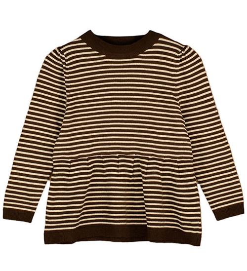 Se Fliink Fliink Bluse - Strik - Viskose - Favo Peplum - Chicory Coffee/Sa ved KidsWorld