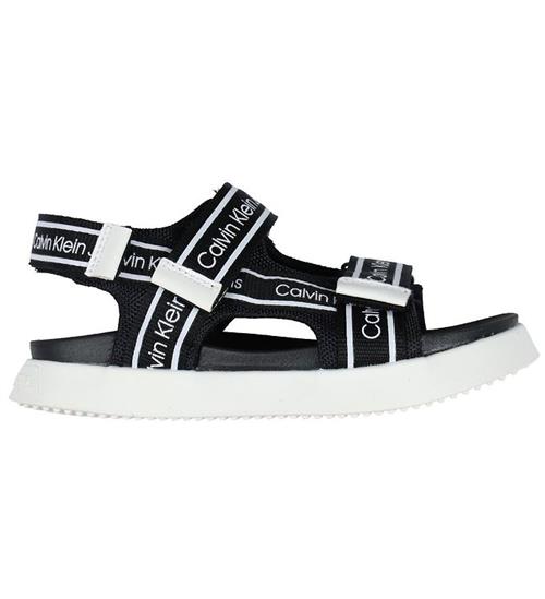 Calvin Klein Sandaler - Velcro - Sort/Hvid