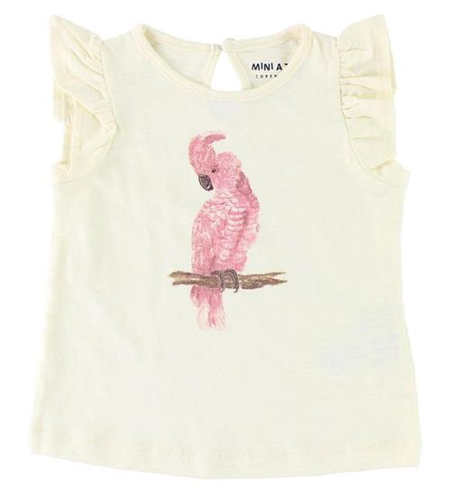 Se Mini A Ture T-shirt - Decia - Hvid m. PapegÃ¸je ved KidsWorld