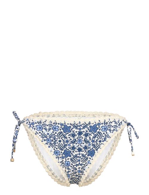 Ally Crochet Trimmed Bikini Bottoms Malina Blue