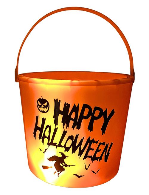 Halloween Led Bucket Joker Orange