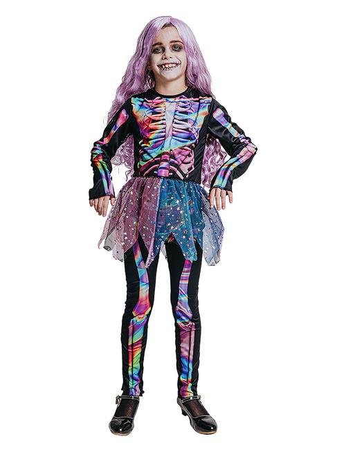 Costume Shimmer Skeleton Joker Patterned