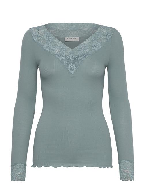 Organic T-Shirt W/ Lace Rosemunde Blue