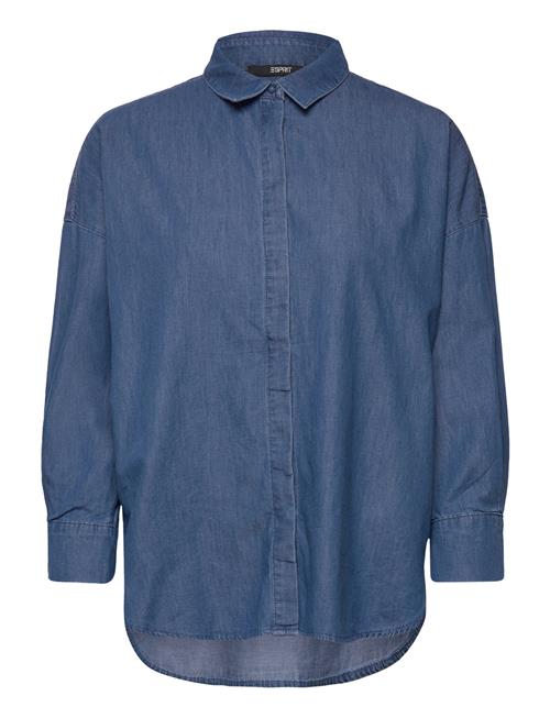 Esprit Collection Cotton Denim Blouse Esprit Collection Blue