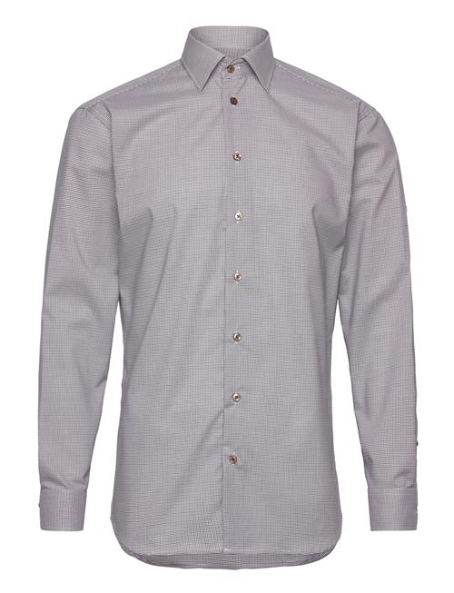 Bosweel Shirts Est. 1937 Small Check On White Bosweel Shirts Est. 1937 Grey