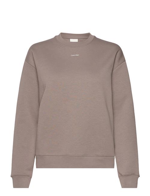 Se Calvin Klein Nano Logo Crew Neck Sweatshirt Calvin Klein Beige ved Booztlet