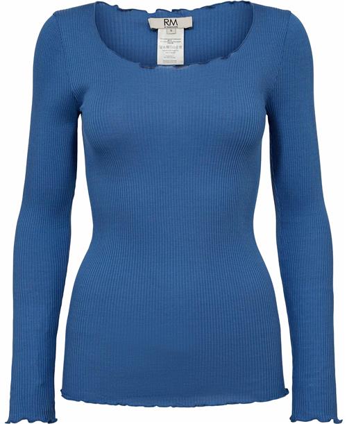 RM by Rosemunde Rmwbalta Modal LS Curl Blouse Kvinde Blå Kortærmede T-shirts Str XL - hos Magasin