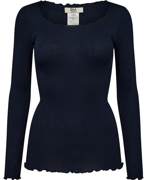 RM by Rosemunde Rmwbalta Modal LS Curl Blouse Kvinde Navy Kortærmede T-shirts Str S - hos Magasin