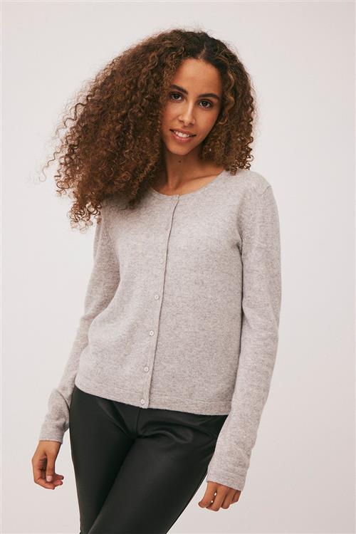 Magasin du Nord Collection Magasin Mabel 3 100 Cashmere Kvinde Light Grey Melange Cardigans Str L Cashmere