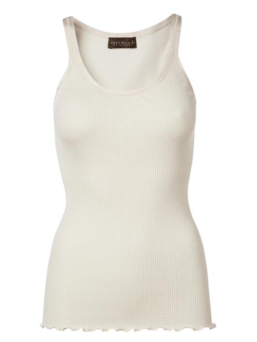 Rosemunde Silketop Kvinde Beige Tanktoppe Str L - Silke hos Magasin