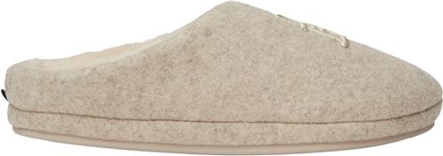 Se Tommy Hilfiger TH Embroidered Basics Slipper Kvinde Beige Heather Hjemmesko Str 41/42 - hos Magasin ved Magasin