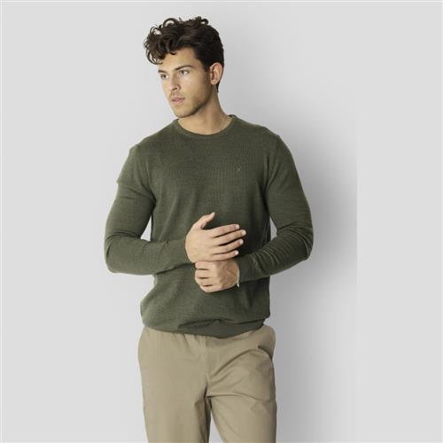 Se Clean Cut Copenhagen Merino Wool Crew Mand Army Melange Sweaters Str M Merino - hos Magasin ved Magasin