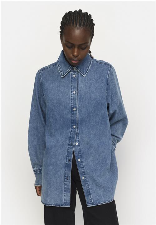 Soft Rebels Srkeira Shirt Kvinde Dark Blue Denim Denimskjorter Str L - hos Magasin