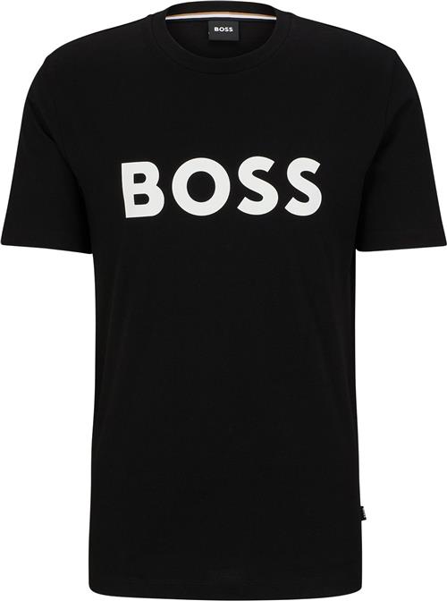 BOSS Tiburt 354 Mand Sort Kortærmede T-shirts Str L - hos Magasin