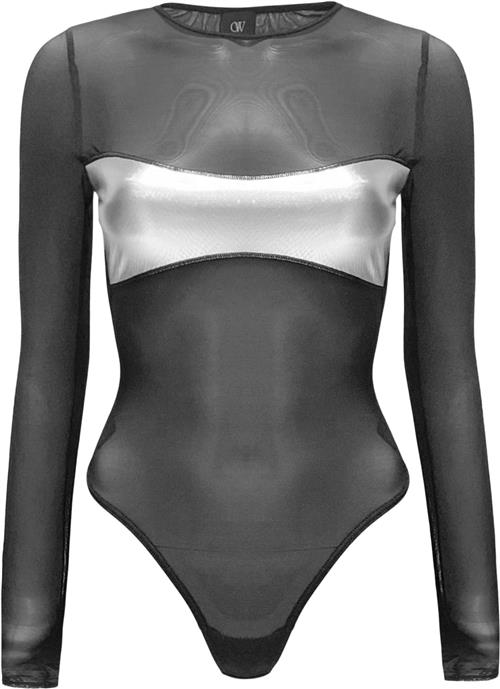 OW Collection Croc Mesh Bodysuit Bodystockings Str XS - Polyester hos Magasin