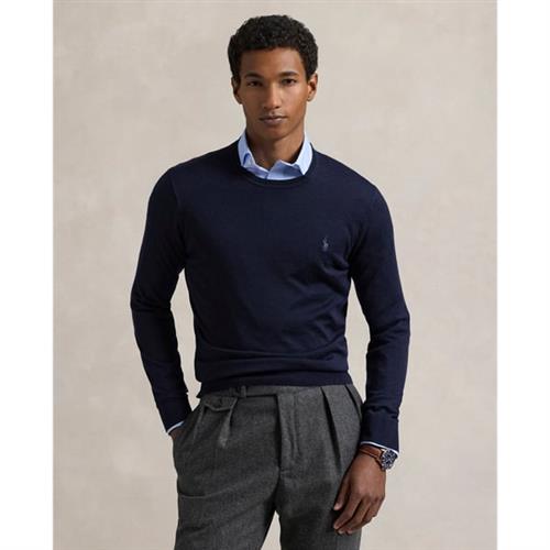 Polo Ralph Lauren 2/30 Merino WL Rwslsl-plo Mand Blå Sweaters Str L Merino - hos Magasin