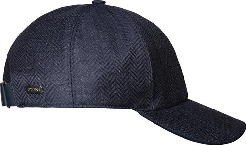 ETON Navy Blue Linen Wool Baseball Cap M - Kasketter Uld hos Magasin