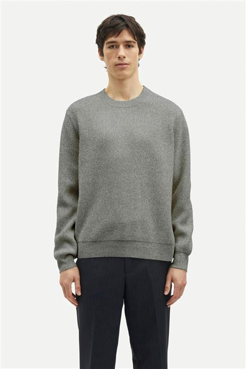 Samsøe Samsøe Saisaks Sweater 15010 Mand Dark Grey Mel. Sweaters Str L - hos Magasin