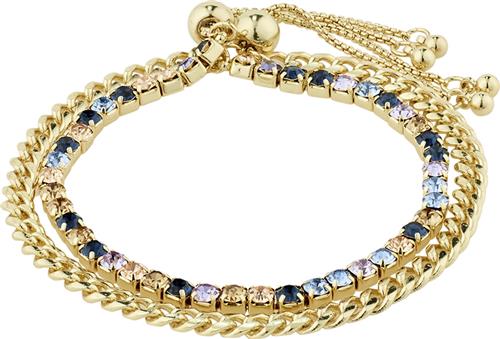 Pilgrim Reign Bracelet, 2in-1 set, Gold-plated one size - Kædearmbånd Med Vedhæng hos Magasin