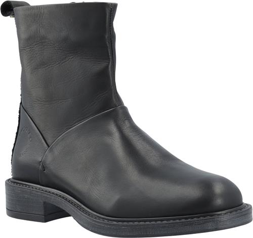 Cashott Castina Zip Boot Leather Kvinde Black Ankelstøvler Str 37 - hos Magasin