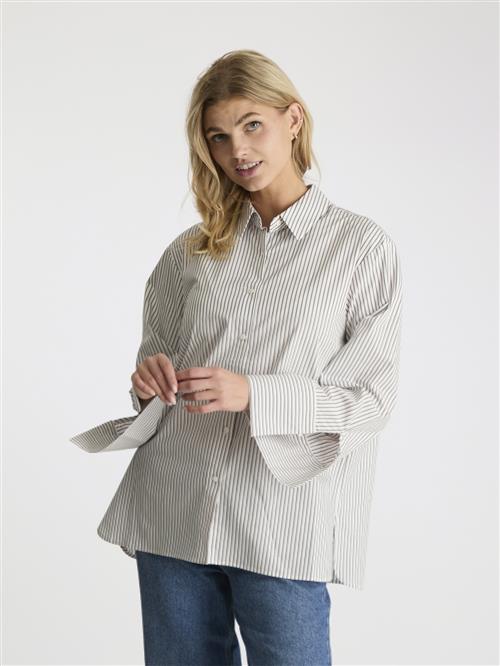 Neo Noir Dita Stripe Shirt Kvinde Brown Langærmede Skjorter Str 38 - hos Magasin