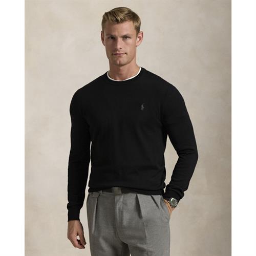 Se Polo Ralph Lauren 2/30 Merino WL Rwslsl-plo Mand Sort Sweaters Str XL Merino - hos Magasin ved Magasin