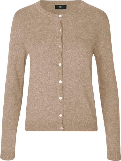 RM by Rosemunde Rmwsofia Wool LS Cardigan Kvinde Light Sand Melange Cardigans Str XS - hos Magasin