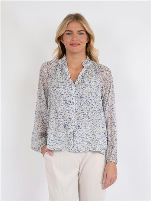 Se Neo Noir Solbi Ditsy Dot Blouse Kvinde Light Blue Langærmede Bluser Str 42 - hos Magasin ved Magasin