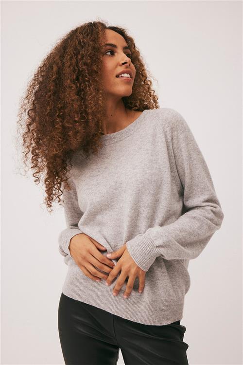 Magasin du Nord Collection Magasin Mabel 2 100 Cashmere Kvinde Light Grey Melange Sweaters Str XS Cashmere