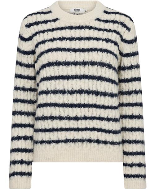 Magasin du Nord Collection Magasin Avelyn 1 GRS Kvinde Navy Blue / Star White Stripe Sweaters Str XS