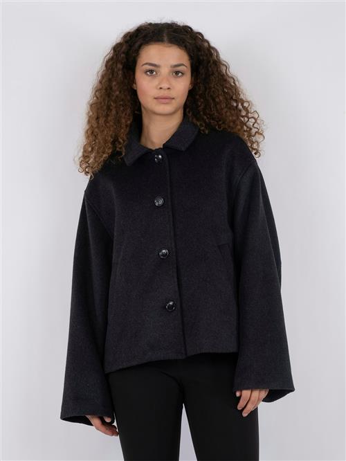 Neo Noir Hamra Wool Jacket Kvinde Antracit Overgangsjakker Str 40 - Uld hos Magasin