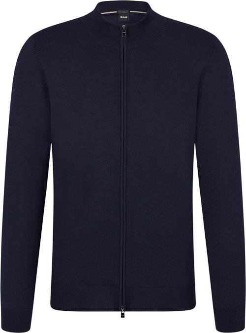 BOSS Balonso Mand Dark Blue Cardigans Str M - Uld hos Magasin