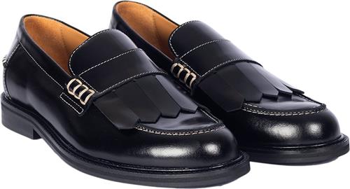 Se ANGULUS Klassisk Penny Loafer med Frynser Kvinde 1835 Black Loafers Str 39 - hos Magasin ved Magasin