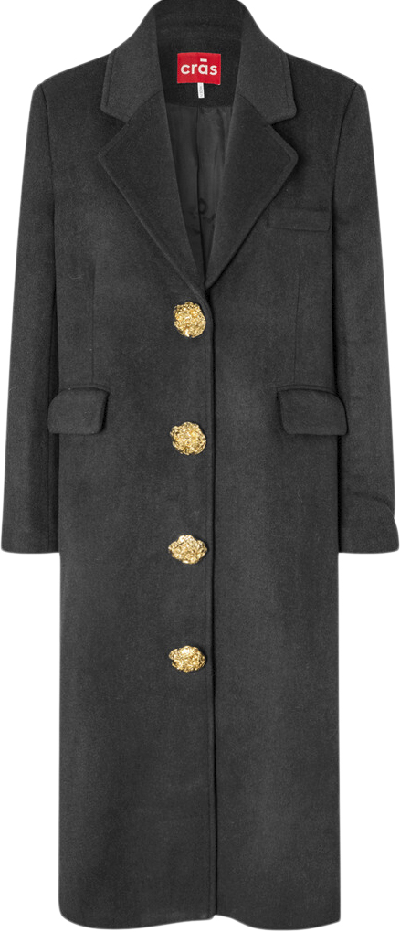 Cras Rebeccacras Coat Kvinde Black Uldfrakker Str 42 - hos Magasin