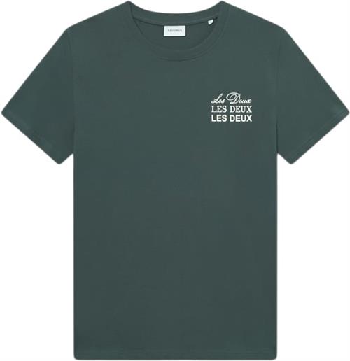 Les Deux Triple Tshirt Mand Pine Green/ivory Kortærmede T-shirts Str M - Bomuld hos Magasin